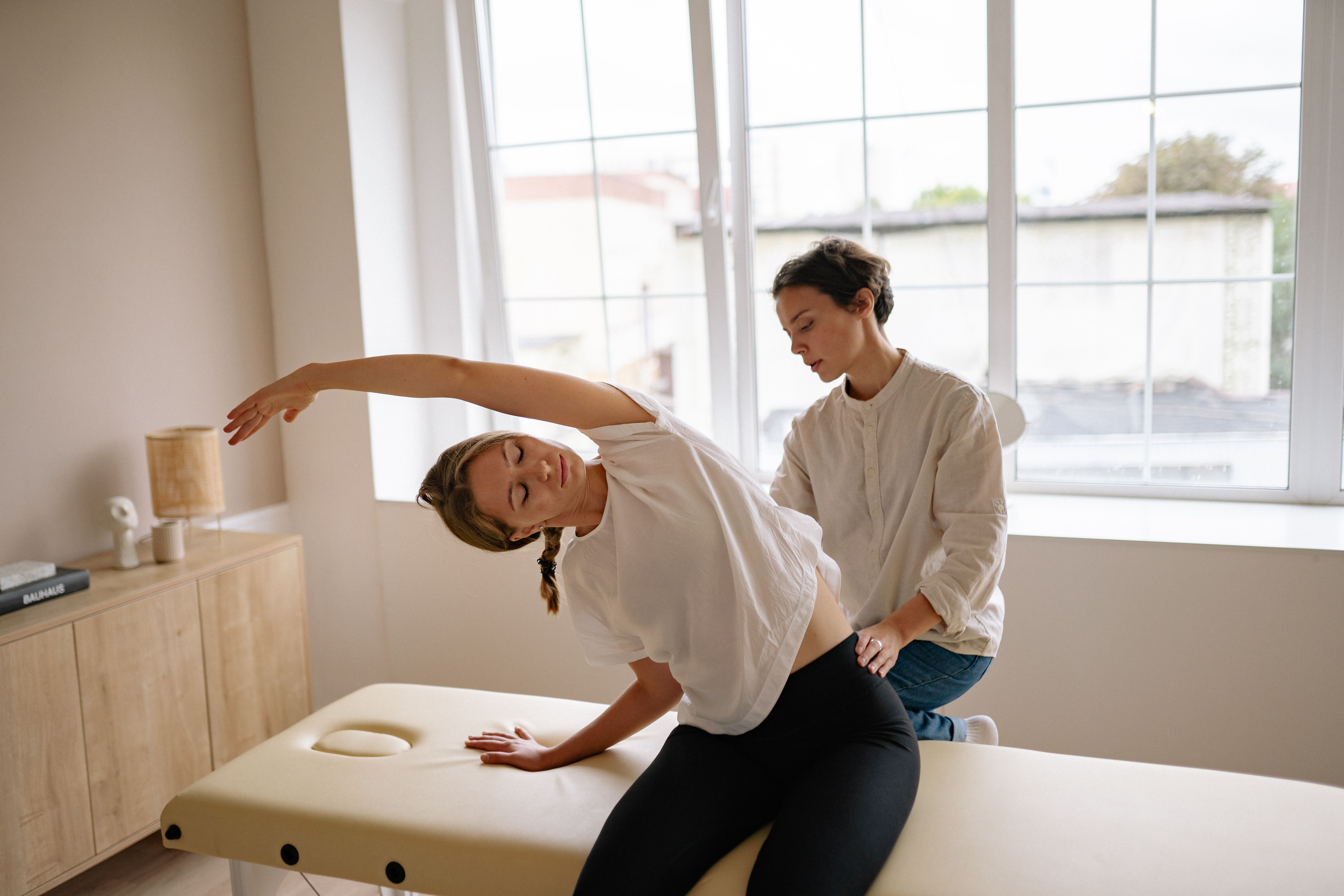 Physical therapy session in the clinic
